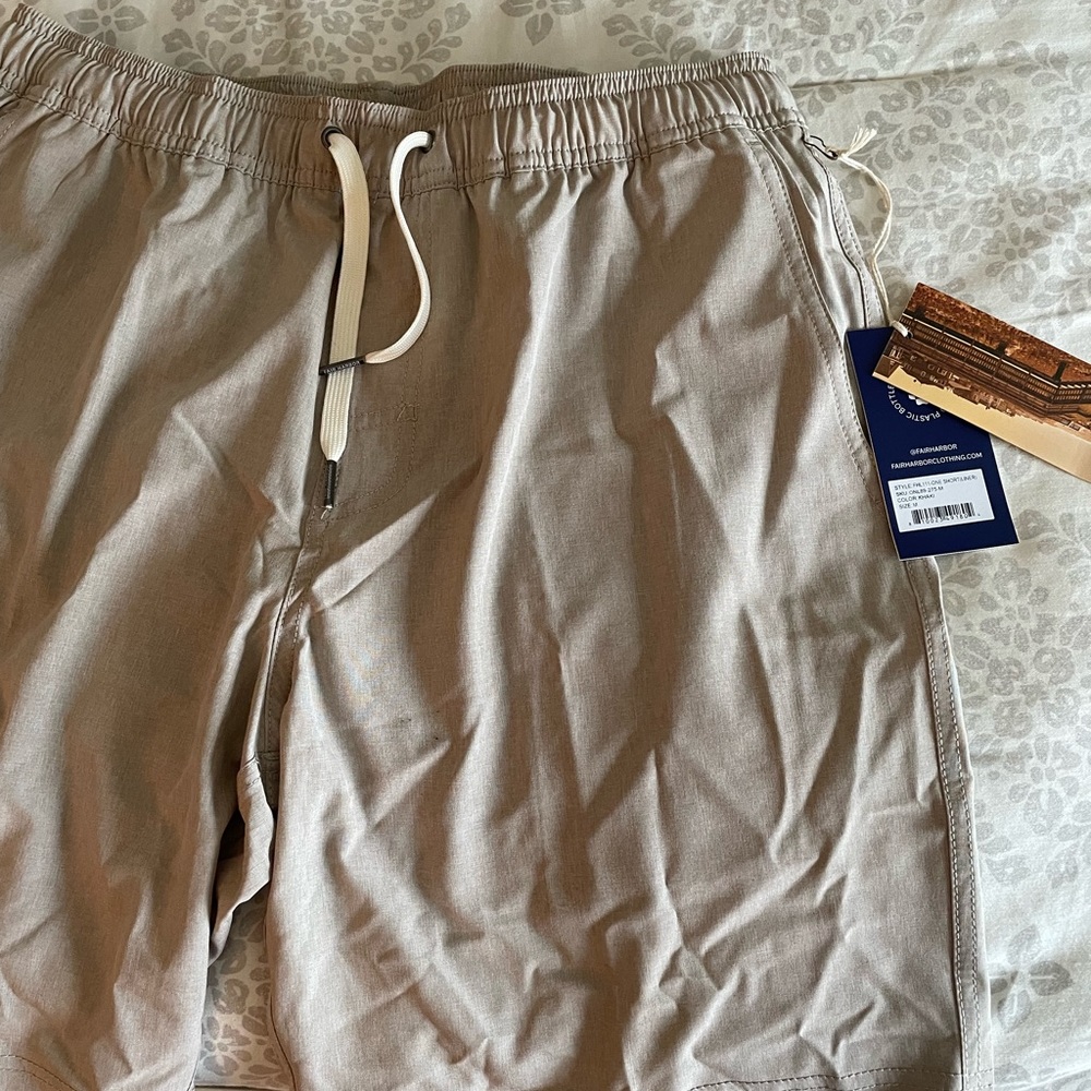 Fair Harbor One Short Khaki with liner. Medium